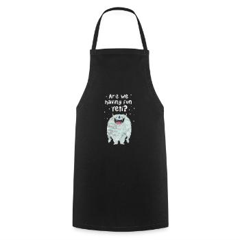 Yéti - Tablier de cuisine - noir - Devant - AI Model Male 185 dark (185cm)