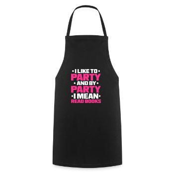 Read Party Book Bookworm Books Gift - Cooking Apron - black - Front - AI Model Male 185 dark (185cm)