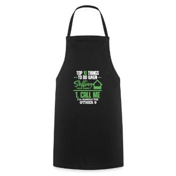 Real Estate Agent Real Estate Agent Gift - Cooking Apron - black - Front - AI Model Male 185 dark (185cm)