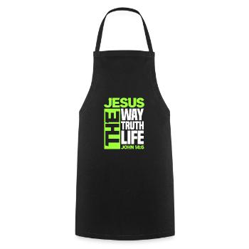 Jesus Christ Christ Christian Religion Gift - Cooking Apron - black - Front - AI Model Male 185 dark (185cm)