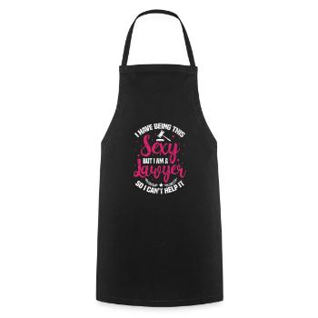 Avocat - Tablier de cuisine - noir - Devant - AI Model Male 185 dark (185cm)
