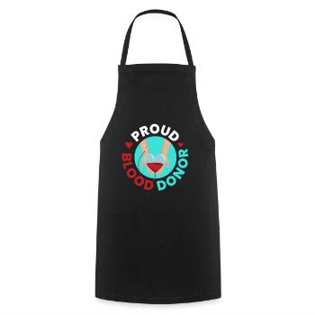 Proud Blood Donor Blood Donations - Cooking Apron - black - Front - AI Model Male 185 dark (185cm)