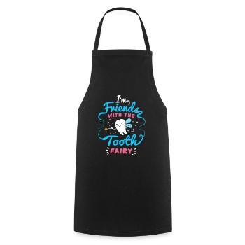 At Friend With The Tooth Fairy - Cooking Apron - black - Front - AI Model Male 185 dark (185cm)