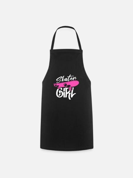 Skater Girl Skateboard Skate Skater Cadeau - Tablier de cuisine - noir