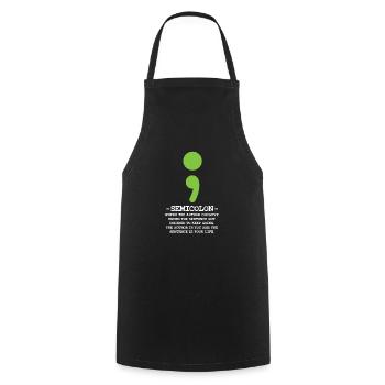 Psychische Gesundheit - Kochschürze - Schwarz - Vorne - AI Model Male 185 dark (185cm)