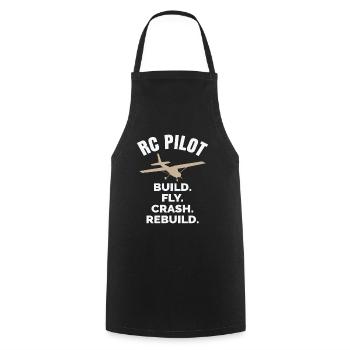 RC Pilot Model Airplane Model - Cooking Apron - black - Front - AI Model Male 185 dark (185cm)
