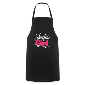 Skater Girl Skateboard Skate Skater Gift - Cooking Apron - black - Front - AI Model Male 185 dark (185cm)