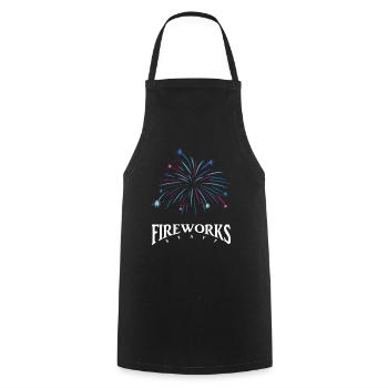 Firework Staff Fireworks Pyrotechnics - Cooking Apron - black - Front - AI Model Male 185 dark (185cm)