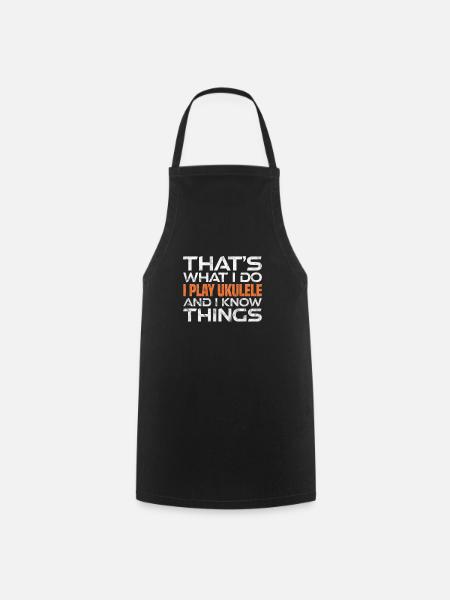 Ukulele - Cooking Apron - black
