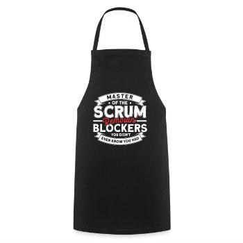 Git Developer Scrum Master Programmeur Cadeau - Tablier de cuisine - noir - Devant - AI Model Male 185 dark (185cm)