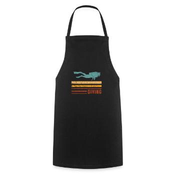 Diver - Cooking Apron - black - Front - AI Model Male 185 dark (185cm)