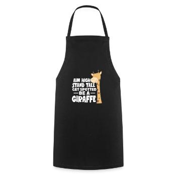 Giraffe Safari Africa Zoo Giraffe Gift - Cooking Apron - black - Front - AI Model Male 185 dark (185cm)