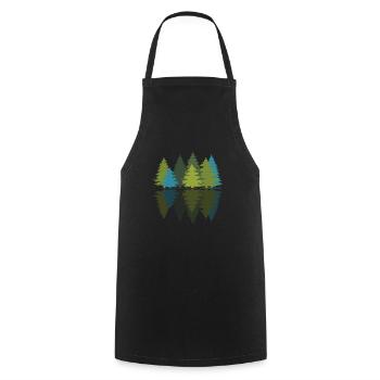 Forest Nature Trees Landscape Outdoor Gift - Cooking Apron - black - Front - AI Model Male 185 dark (185cm)