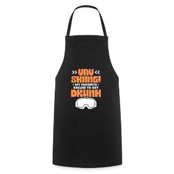Apres Ski - Cooking Apron - black - Front - AI Model Male 185 dark (185cm)