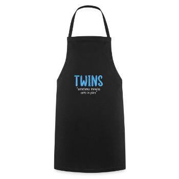 Jumeaux - Tablier de cuisine - noir - Devant - AI Model Male 185 dark (185cm)