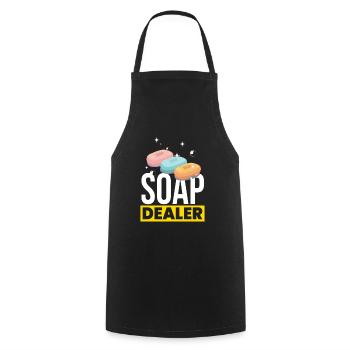 Soap Dealer Soap Making - Cooking Apron - black - Front - AI Model Male 185 dark (185cm)
