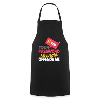 IT Sicherheit Computerfreak Cybersecurity Geschenk - Kochschürze - Schwarz - Vorne - AI Model Male 185 dark (185cm)