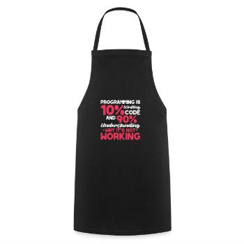 Développeur de logiciels Programmeur Logiciel - Tablier de cuisine - noir - Devant - AI Model Male 185 dark (185cm)
