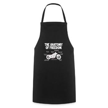Biker - Cooking Apron - black - Front - AI Model Male 185 dark (185cm)