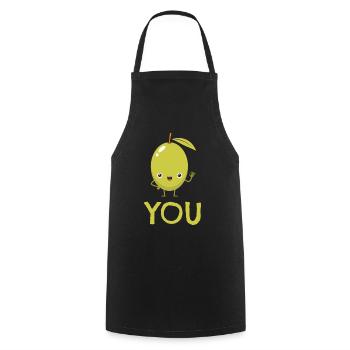 Vous Chères Olives Saint-Valentin - Tablier de cuisine - noir - Devant - AI Model Male 185 dark (185cm)