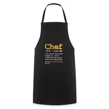 Kochen Koch Köchin Restaurant Küchenchef Geschenk - Kochschürze - Schwarz - Vorne - AI Model Male 185 dark (185cm)
