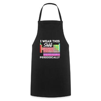 Periodic table - Cooking Apron - black - Front - AI Model Male 185 dark (185cm)