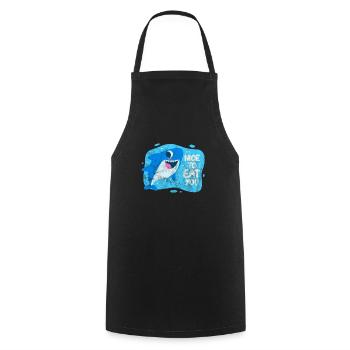 Shark Sharks Shark Fin Shark Sea Gift - Cooking Apron - black - Front - AI Model Male 185 dark (185cm)