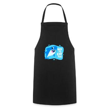 Shark - Cooking Apron - black - Front - AI Model Male 185 dark (185cm)
