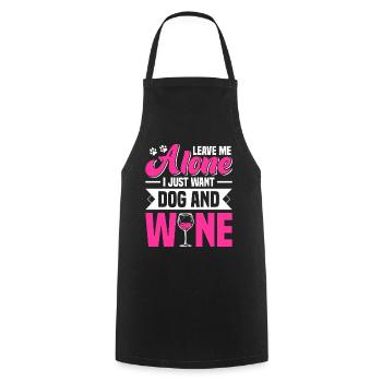 Hundeliebhaber Hunde Wein Geschenk - Kochschürze - Schwarz - Vorne - AI Model Male 185 dark (185cm)