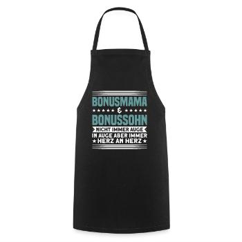 Bonus Son Family Beau-fils Cadeau - Tablier de cuisine - noir - Devant - AI Model Male 185 dark (185cm)