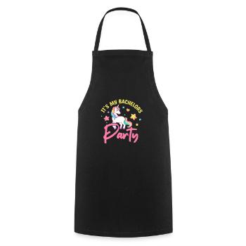 Bachelor party - Cooking Apron - black - Front - AI Model Male 185 dark (185cm)