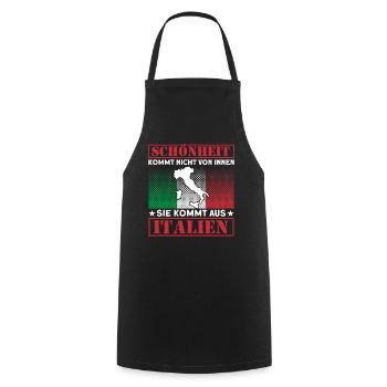 Italien Italienisch Italiener Geschenk - Kochschürze - Schwarz - Vorne - AI Model Male 185 dark (185cm)
