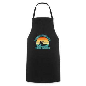 Kitesurfing - Cooking Apron - black - Front - AI Model Male 185 dark (185cm)
