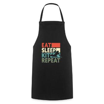 Kitesurfing - Cooking Apron - black - Front - AI Model Male 185 dark (185cm)