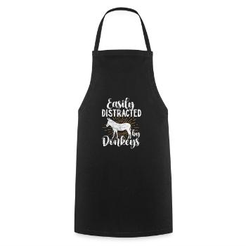 Âne - Tablier de cuisine - noir - Devant - AI Model Male 185 dark (185cm)
