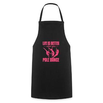 Pole Dance Fitness Pole Dance Pole Dance Gift - Cooking Apron - black - Front - AI Model Male 185 dark (185cm)