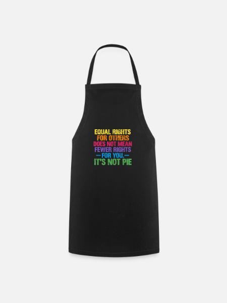 Human Rights Anti-Racism Tolerance Gift - Cooking Apron - black