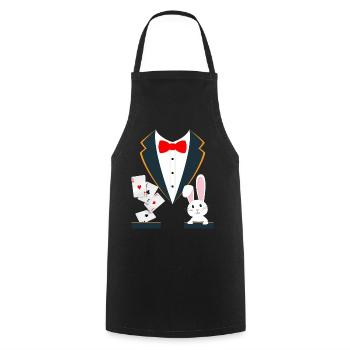 Zauberer Kostüm Zauberer - Kochschürze - Schwarz - Vorne - AI Model Male 185 dark (185cm)