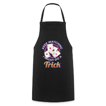 Keep Watching Might Do A Trick Wizard - Cooking Apron - black - Front - AI Model Male 185 dark (185cm)