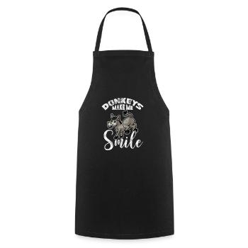 Âne - Tablier de cuisine - noir - Devant - AI Model Male 185 dark (185cm)