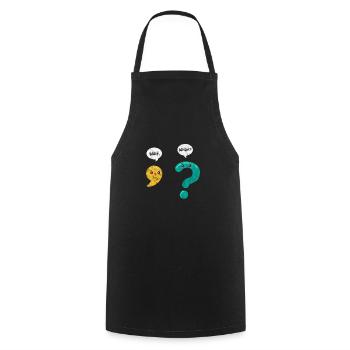 Grammar Teacher - Cooking Apron - black - Front - AI Model Male 185 dark (185cm)