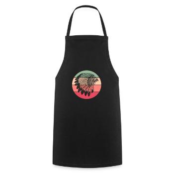 Indien - Tablier de cuisine - noir - Devant - AI Model Male 185 dark (185cm)