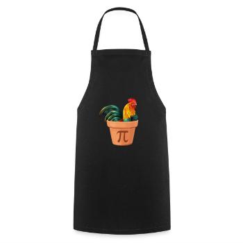 Chicken Pi Math Chickens Rooster Gift - Cooking Apron - black - Front - AI Model Male 185 dark (185cm)