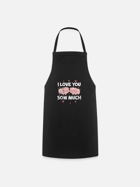 Cochon Cochon PorcLet Semer Des Cochons Cadeau - Tablier de cuisine - noir