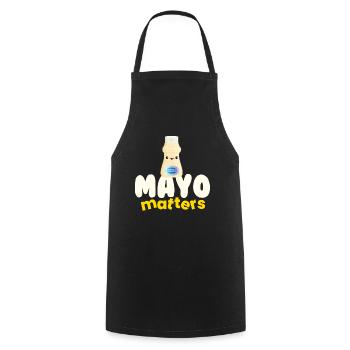 Mayo Matters Mayonnaise Sauce BBQ Grill - Kochschürze - Schwarz - Vorne - AI Model Male 185 dark (185cm)