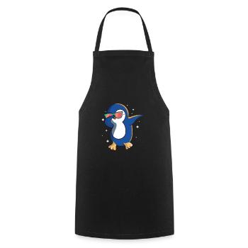 Pinguin Eis Südpol Penguin Schnee Vogel Geschenk - Kochschürze - Schwarz - Vorne - AI Model Male 185 dark (185cm)