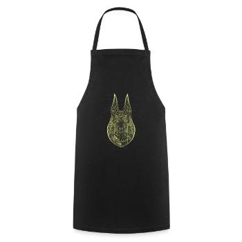Anubis Ägyptisch Hieroglyphen Ägypten - Kochschürze - Schwarz - Vorne - AI Model Male 185 dark (185cm)