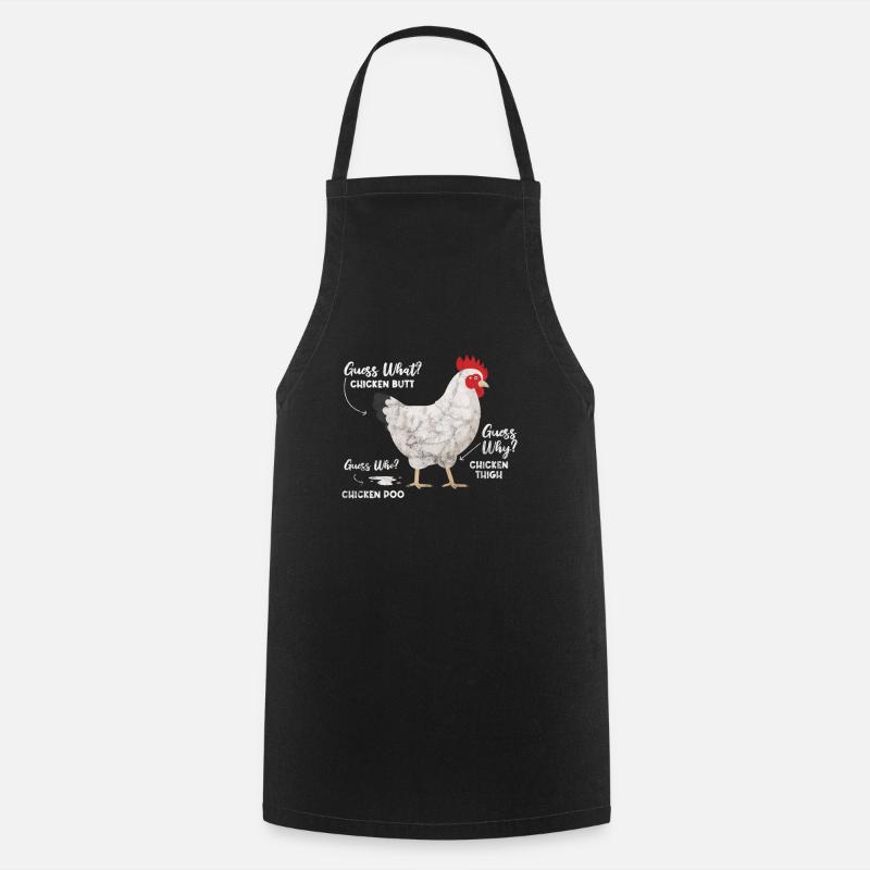Huhn - Kochschürze - Schwarz