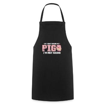 Pig Pig PigLet Sow Pigs Gift - Cooking Apron - black - Front - AI Model Male 185 dark (185cm)