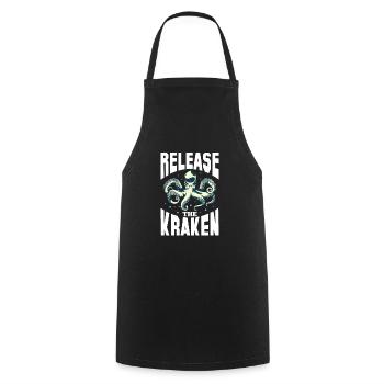 Octopus - Cooking Apron - black - Front - AI Model Male 185 dark (185cm)